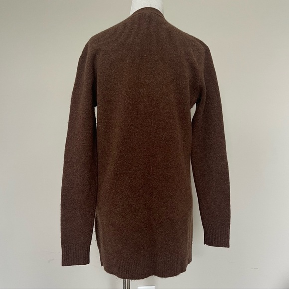 Ralph Lauren Vintage logo Brown Boyfriend fit long cardigan sweater-Small - Picture 5 of 6